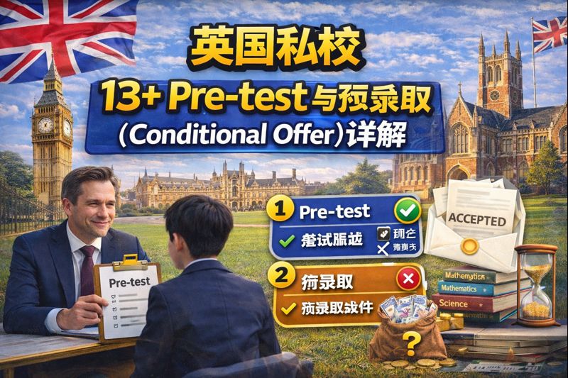 英国私校 13+ Pre-test 与预录取（Conditional Offer）全解析