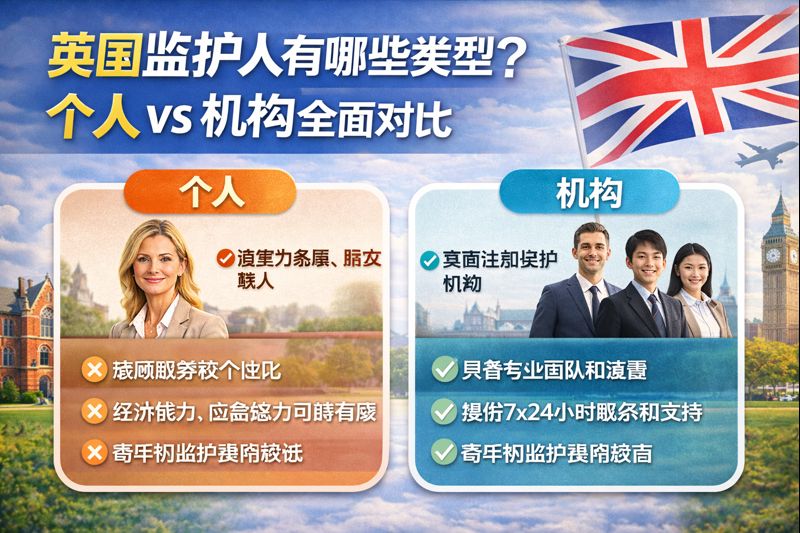 英国监护人有哪些类型？个人 vs 机构全面对比