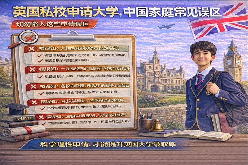 英国私校申请大学，中国家庭最常见的升学误区